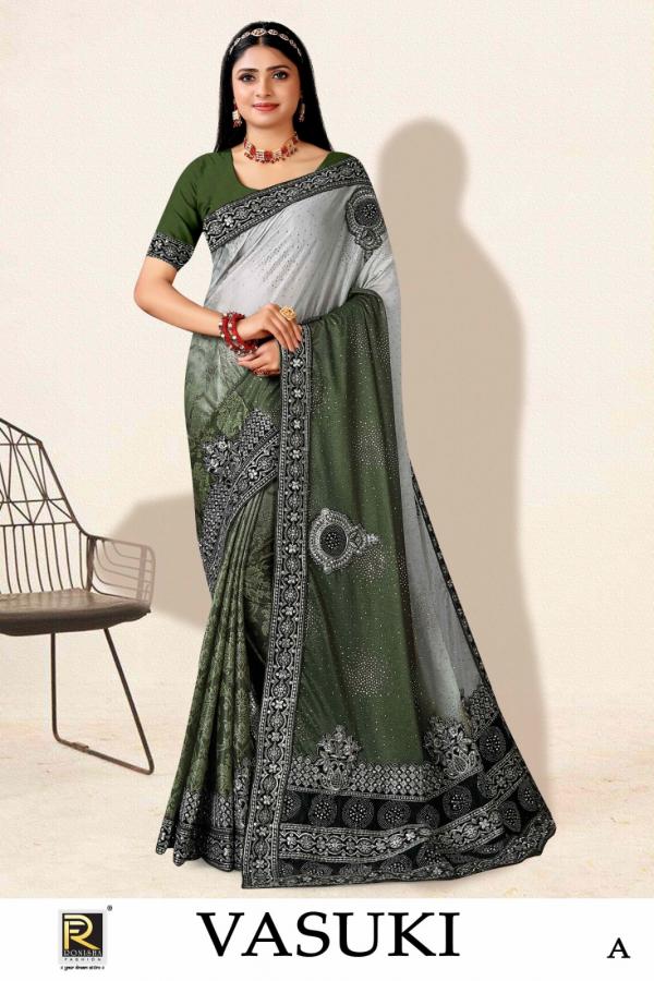 Ronisha Vasuki Lycra Festive New Designer Saree Collection